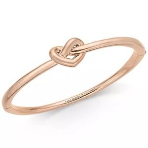 Kate Spade New York Rose-Gold Tone Love Me Knot Bangle Bracelet